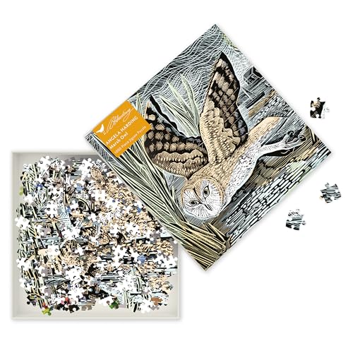 Puzzle - Angela Harding: Sumpf-Eule: Unser faszinierendes, hochwertiges 1.000-teiliges Puzzle (73,5 cm x 51,0 cm) in stabiler Kartonverpackung
