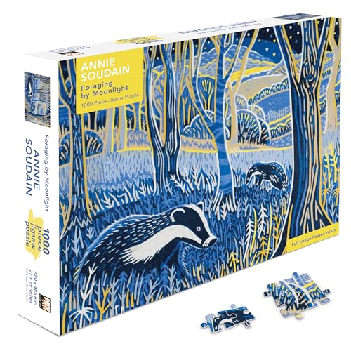 Puzzle - Annie Soudain, Nahrungssuche bei Mondlicht: Unser faszinierendes, hochwertiges 1.000-teiliges Puzzle (68 x 48,5 cm) in Stabiler Kartonverpackung