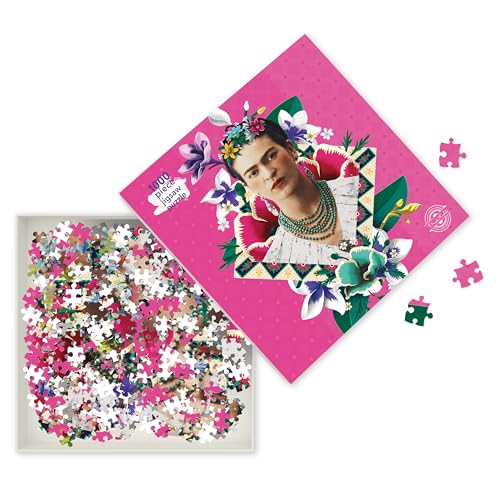 Puzzle - Frida Kahlo: Pink: Unser faszinierendes, hochwertiges 1.000-teiliges Puzzle (73,5 cm x 51,0 cm) in stabiler Kartonverpackung