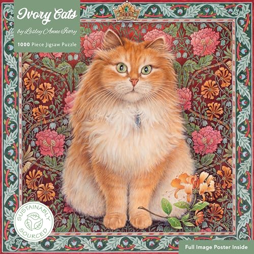 Puzzle - Lesley Anne Ivory: Ivory Katze: Unser faszinierendes, hochwertiges 1.000-teiliges Puzzle (73,5 cm x 51,0 cm) in stabiler Kartonverpackung von Flame Tree Gift