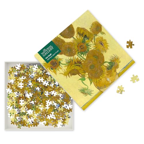 Puzzle - Vincent van Gogh: Sonnenblumen: Unser faszinierendes, hochwertiges 1.000-teiliges Puzzle (73,5 cm x 51,0 cm) in stabiler Kartonverpackung