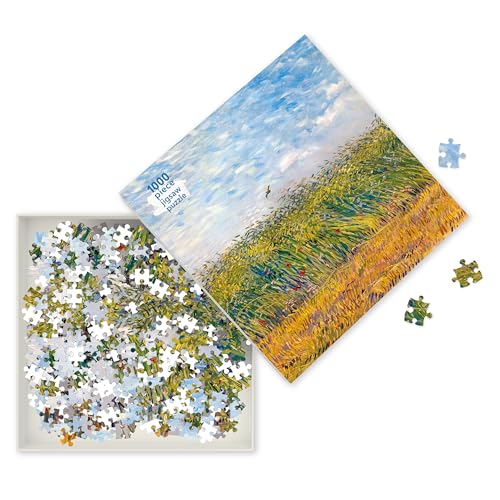 Puzzle - Vincent van Gogh: Getreidefeld mit Mohnblumen und Lerche: Unser faszinierendes, hochwertiges 1.000-teiliges Puzzle (73,5 cm x 51,0 cm) in stabiler Kartonverpackung