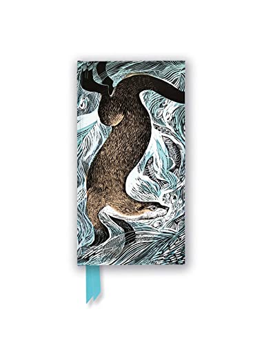 Schmales Hardcover-Notizbuch: Angela Harding, Fischender Otter: Unser hochwertiges, liniertes Blankbook mit festem, künstlerisch geprägtem Einband (Schmale Hardcover-Notizbücher)