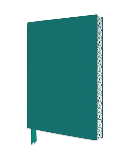 Teal Artisan Notebook (Flame Tree Journals): Unser hochwertiges, liniertes Blankbook mit Softcovereinband aus Kunstleder und farbigem, künstlerisch gestaltetem Buchschnitt (Exquisit Notizbuch DIN A 5)