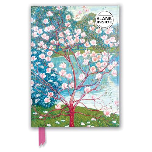 Wilhelm List: Magnolia Tree Foiled Blank Journal (Flame Tree Blank Notebooks): Unser hochwertiges Blankbook mit festem, künstlerisch geprägtem Einband (Premium Notizbuch DIN A 5 mit Magnetverschluss) von Flame Tree Gift
