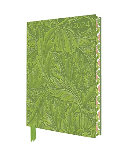 William Morris – Akanthus – Tischkalender 2024: Original Flame Tree Publishing DIN A5-Format Exquisit Tischkalender mit Softcovereinband aus ... gestalteten Buchschnitt (DIN A5-Diary) von Brown Trout-Auslieferer Flechsig