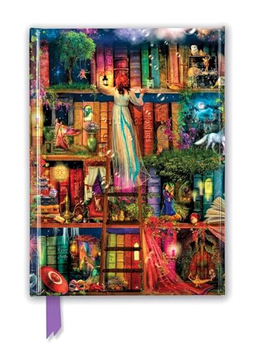 Aimee Stewart: Treasure Hunt Bookshelves (Foiled Journal) (Flame Tree Notebooks): Unser hochwertiges, liniertes Blankbook mit festem, künstlerisch ... Notizbuch DIN A 5 mit Magnetverschluss)
