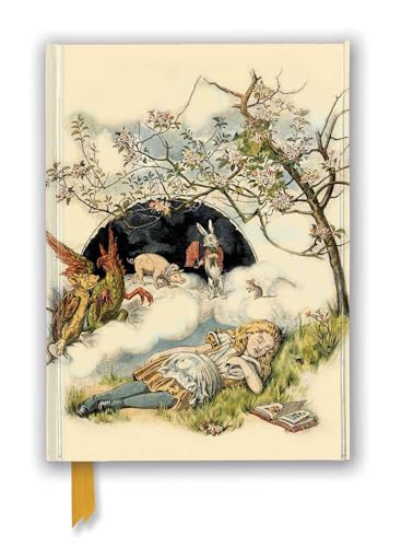 British Library - Alice Asleep, from Alice s Adventures in Wonderland Journal (Flame Tree Notebooks): Unser hochwertiges, liniertes Blankbook mit ... Notizbuch DIN A 5 mit Magnetverschluss)