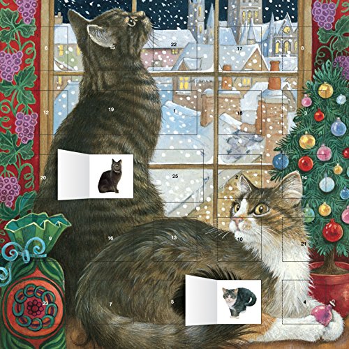 Ivory Cats Christmas Window advent calendar (with stickers) von Flame Tree Calendars