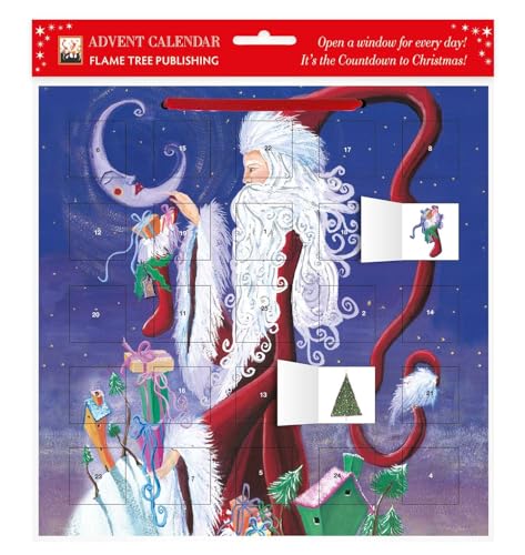 Santa and the Moon Advent Calendar With Stickers von Flame Tree Calendars