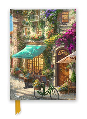 Premium Notizbuch DIN A5: Thomas Kinkade, Italienisches Café: Unser hochwertiges, liniertes Blankbook mit festem, künstlerisch geprägtem Einband und ... Notizbuch DIN A 5 mit Magnetverschluss) von Brown Trout-Auslieferer Flechsig