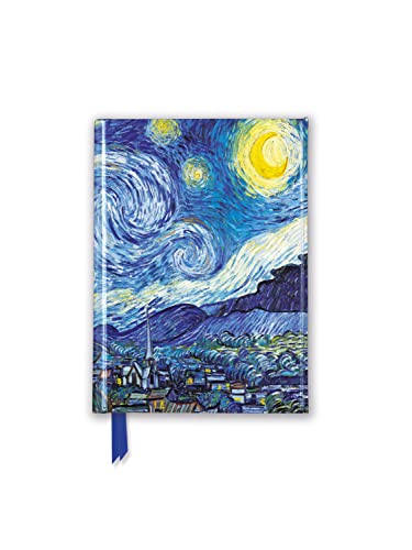 Vincent Van Gogh - Starry Night Foiled Pocket Journal (Flame Tree Pocket Notebooks): Unser hochwertiges, liniertes Blankbook mit festem, künstlerisch ... Notizbuch DIN A 6 mit Magnetverschluss) von Flame Tree Gift