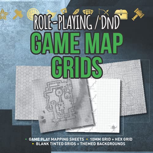 ROLE-PLAYING / DnD GAME MAP GRIDS DOUBLE-SIDED MAP GRIDS: Perfect for mapping out dungeons and fantasy land layouts, and keeping track of your RPG worlds! von Independently published