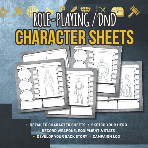 RPG / DnD CHARACTER SHEETS: Gaming character design sheets