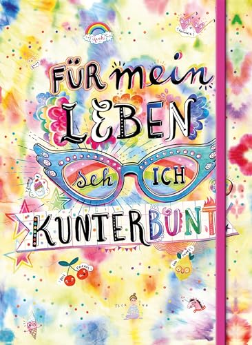 Für mein Leben seh ich kunterbunt (Notizbuch No. 2 Emma Flint). DIN A5 punktkariert mit farbiger Einstecktasche, Lesebändchen und Verschlussgummi: ... Achtsamkeits- oder Dankbarkeits-Tagebuchs von Arena Verlag GmbH