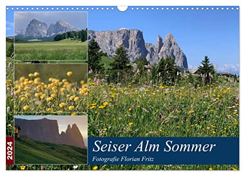 Seiser Alm Sommer (Wandkalender 2024 DIN A3 quer), CALVENDO Monatskalender