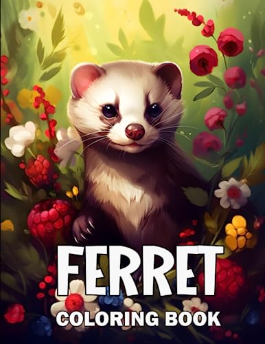 Ferret Coloring Book: A Cute Adult Coloring Book with Beautiful and Relaxing Ferret Designs, Mandalas, Flowers, Patterns And So Much More. for Ferret Lovers and Owners. von Independently published