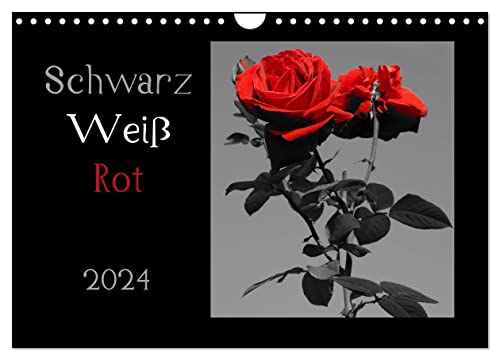 Schwarz-Weiß-Rot (Wandkalender 2024 DIN A4 quer), CALVENDO Monatskalender von CALVENDO