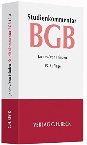 Bürgerliches Gesetzbuch: Studienkommentar von C.H.Beck