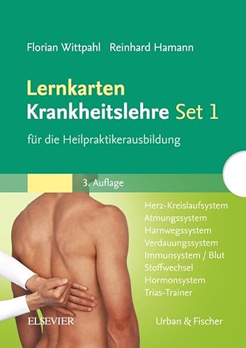 Lernkarten Krankheitslehre Set 1 für die Heilpraktikerausbildung: Herz-Kreislaufsystem, Atmungssystem, Harnwegssystem, Verdauungssystem, Immunsystem/Blut, Stoffwechsel, Hormonsystem, Trias-Trainer