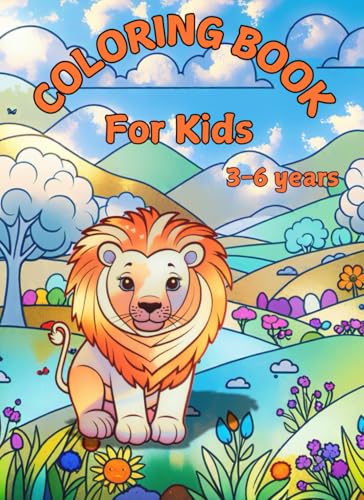 Cute animals and flowers Coloring Book :: For Kids 3-6 years Easy to Color von Independently published