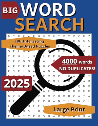 BIG WORD SEARCH BOOK: A Multi-Themed Word Find Puzzle Book for Adults, Teenagers and Seniors von Independently published
