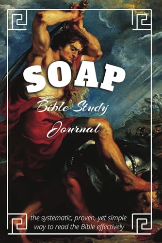 SOAP Bible Study Journal for Men, Sermon Notes Journal, Scripture Note Book, David and Goliath: 204 Pages, Christian Men Journal, 9 x 6 inches