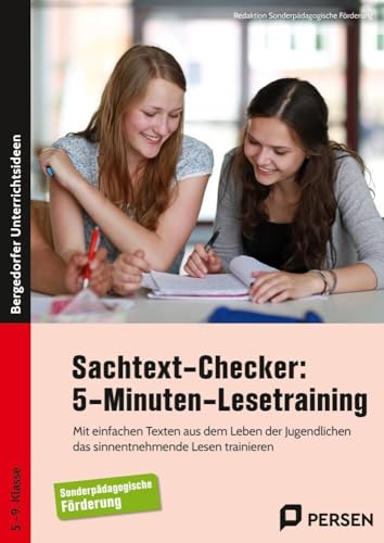Sachtext-Checker: 5-Minuten-Lesetraining - Sopäd: Mit einfachen Texten aus dem Leben der Jugendlichen das sinnentnehmende Lesen trainieren (5. bis 9. Klasse) von Persen Verlag in der AAP Lehrerwelt GmbH