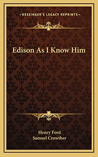 Edison As I Know Him