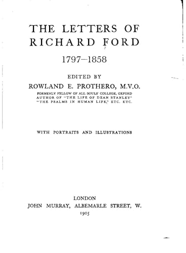 The Letters of Richard Ford The Letters of Richard Ford von Anson Street Press