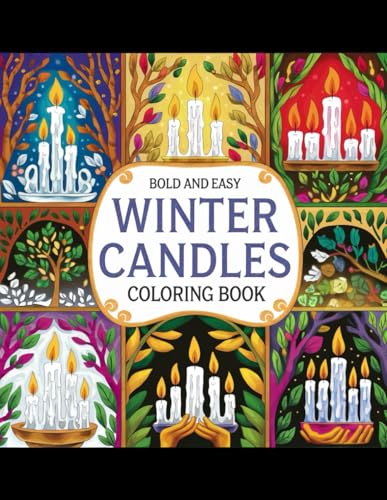 Bold Winter Candles Coloring Pages von Independently published