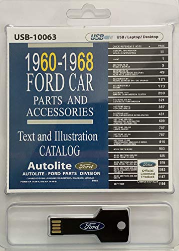 1960-1968 Ford Car Master Parts and Accessory Catalog (USB)
