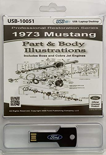 1973 Ford Mustang Part and Body Illustrations (USB)
