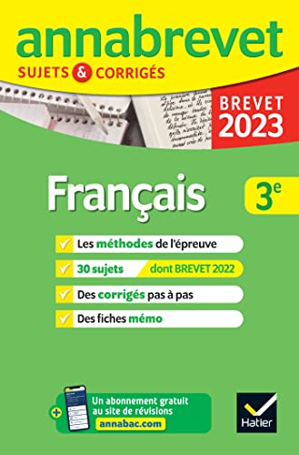 Annales du brevet Annabrevet 2023 Français 3e: méthodes du brevet & sujets corrigés von HATIER