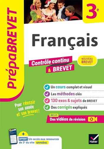 Prépabrevet - Français 3e - Brevet 2025: cours, méthodes & sujets de brevet corrigés von HATIER