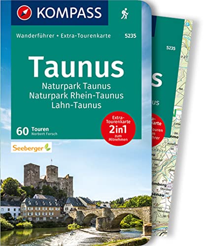 KOMPASS Wanderführer Taunus, Naturpark Taunus, Naturpark Rhein-Taunus, Lahn-Taunus, 60 Touren: mit Extra-Tourenkarte Maßstab 1:65.000, GPX-Daten zum Download