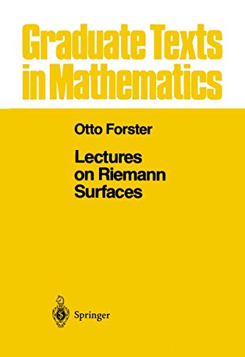 Lectures on Riemann Surfaces (Graduate Texts in Mathematics, Band 81) von Springer