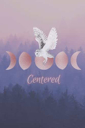 Centered Journal Notebook Diary Lined 120 Page 6x9” Gift Girls Women’s Witch Moon Phases Goddess Owl Bird Nature By Terri Foss von Independently published