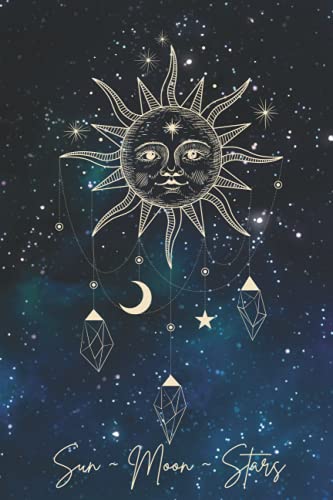 Sun Moon Stars Journal Notebook Diary Lined 120 Page 6x9” Gift Girls Women’s Witch Moon Goddess Galaxy By Terri Foss von Independently published