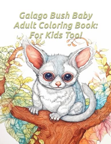 Galago Bush Baby Adult Coloring Book: For Kids Too! (Cheap coloring books, Band 48) von Independently published