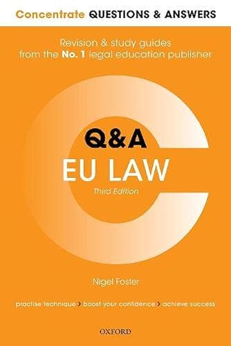 Concentrate Questions & Answers EU Law: Law Q&A Revision and Study Guide von Oxford University Press