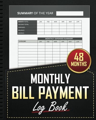 Monthly Bill Payment Log Book: Bill Tracker Notebook. 48-Month Budget Planner for Families & Money Managers von Kwon Royalty Publishing