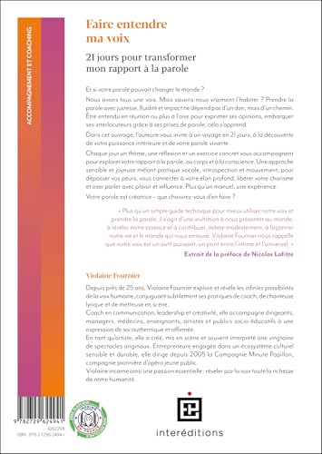 Faire entendre ma voix: 21 jours pour transformer mon rapport à la parole von INTEREDITIONS