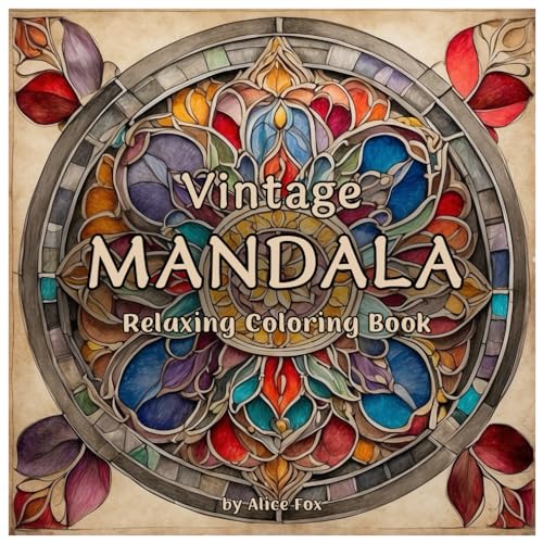 Vintage Mandala. Relaxing Coloring Book. Beautiful Vintage-Style Mandala Patterns for Stress Relief and Relaxation von Independently published