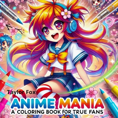 Anime Mania: A Coloring Book for True Fans: A Fun and Exciting Coloring Adventure for Young Anime Lovers! von Independently published