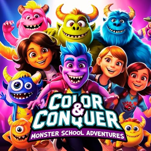 Color&Conguer: Monster School Adventures: Fun Monster Coloring Book for Kids Ages 4–10 | Silly Creatures, School Adventures, and Imaginative Scenes for Boys and Girls von Independently published