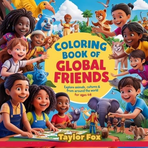 Coloring Book of Global Friends: Explore Animals, Cultures & Nature from Around the World for Kids: Discover the World’s Wonders with Friends, Animals & Culture! von Independently published