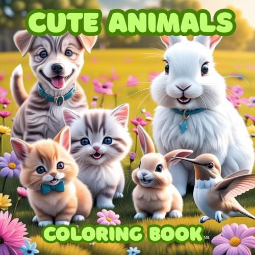 Cute Animals Coloring Book: Adorable Animal Friends to Color and Love von Independently published