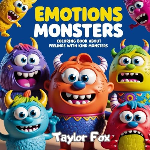 Emotions Monsters: Coloring Book About Feelings with Kind Monsters: An Emotions Coloring Book for Kids Ages 3–8 | Learn to Identify and Express Feelings with Cute Monsters von Independently published