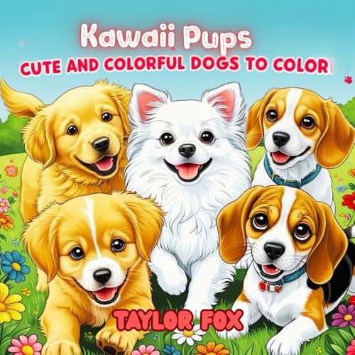 Kawaii Pups: Cute and Colorful Dogs to Color: A Fun and Creative Coloring Adventure for Kids of All Ages von Independently published
